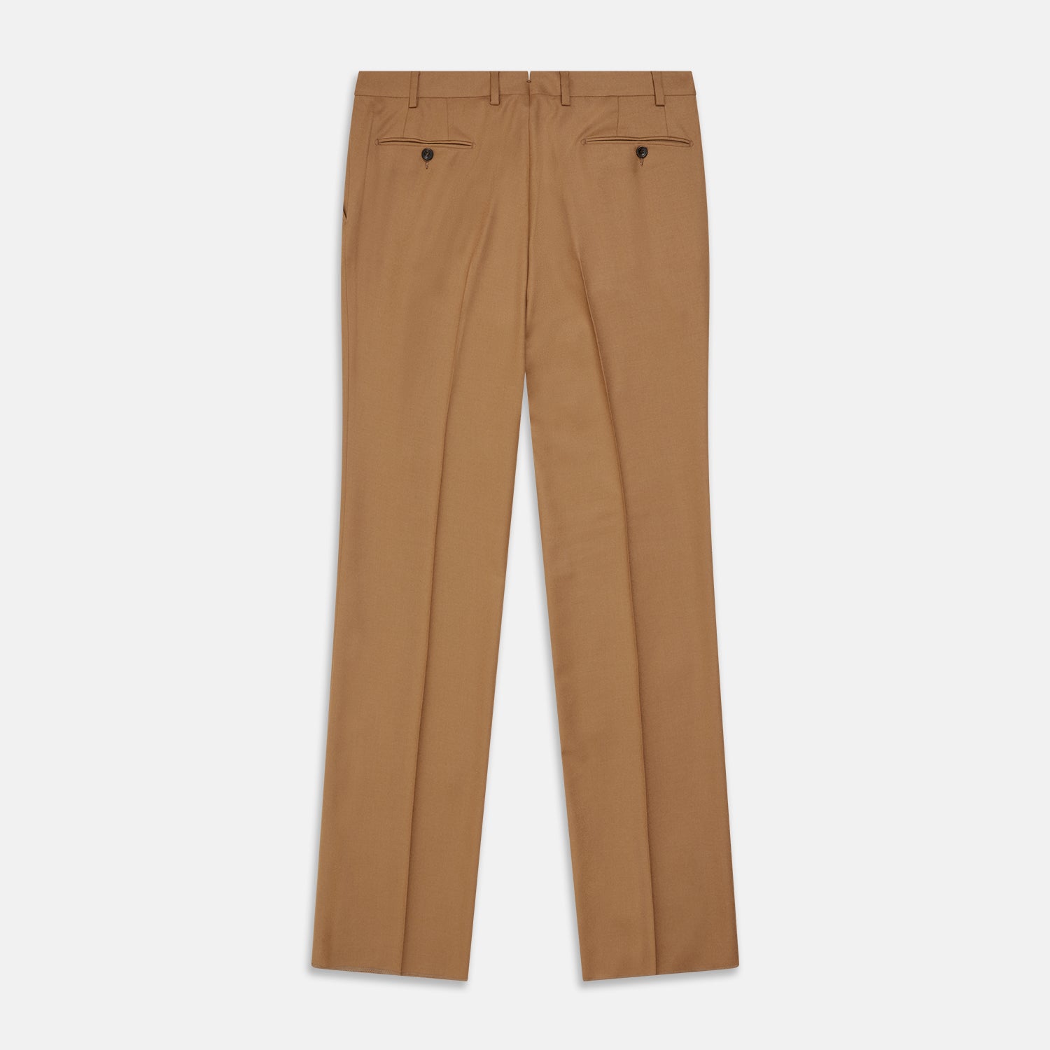 Tan Wool Pleated Jasper Trouser