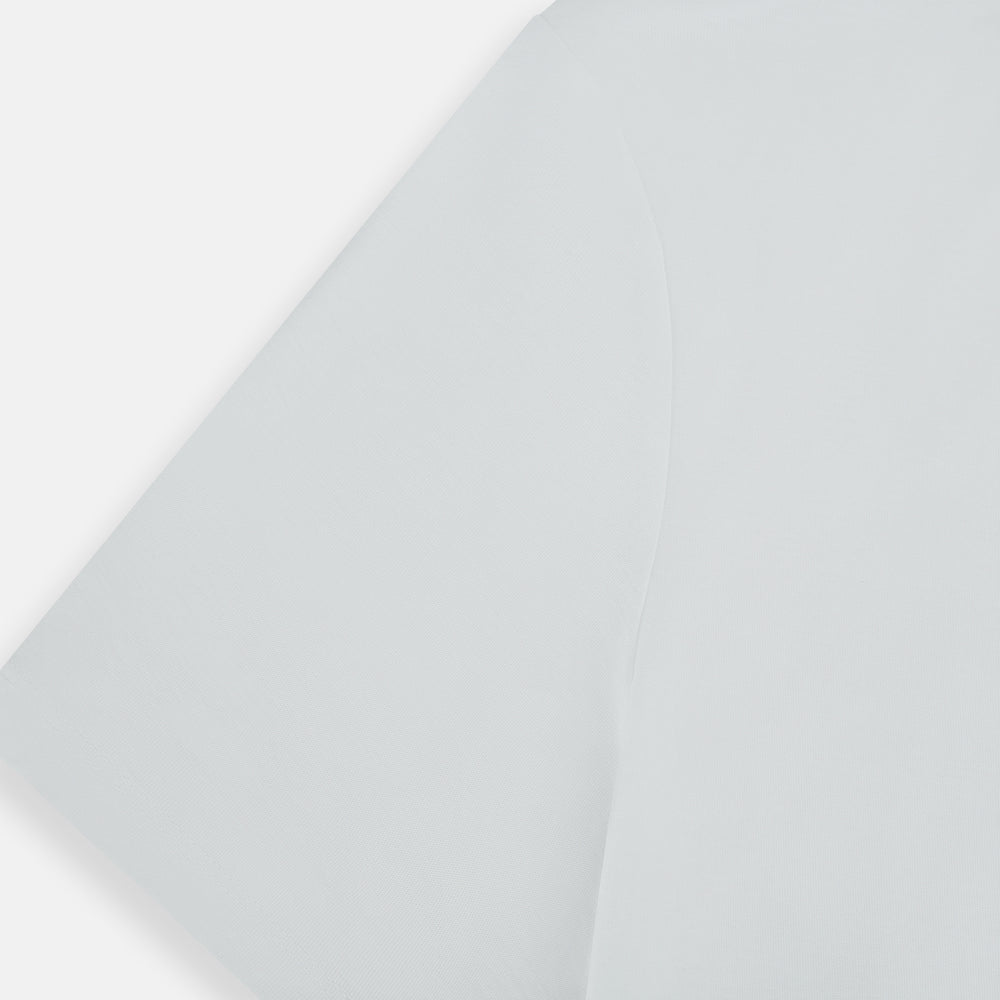 Turnbull & Asser’s White Short-Sleeve T-shirt, shown on a white background, features a classic crew neck and minimalist design without logos or patterns—ideal for versatile everyday wear.