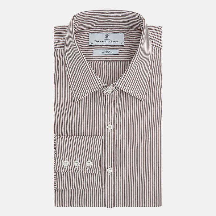 Burgundy Halo Stripe Westminster Shirt Image 4