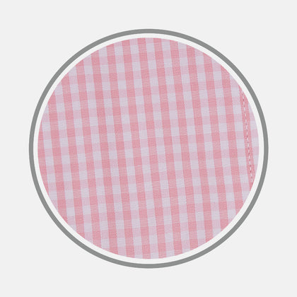 Light Pink Gingham Check Cotton Fabric