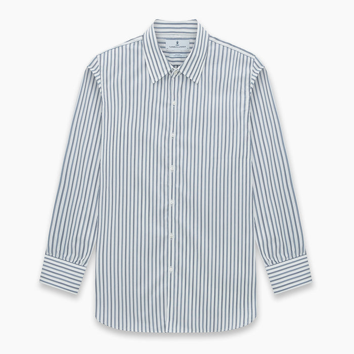 Sapphire Blue Multi Track Stripe Westminster shirt Image 8