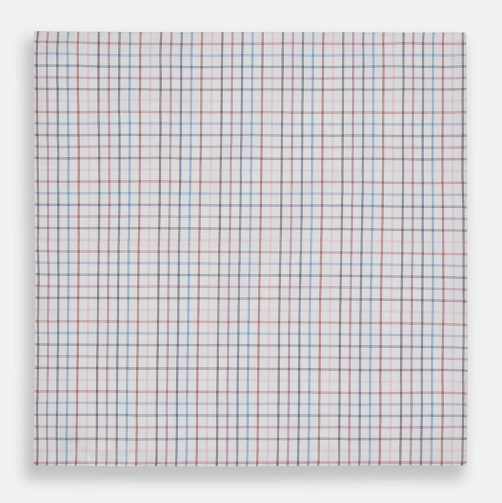Hand Rolled Multi Graph Check Handkerchief