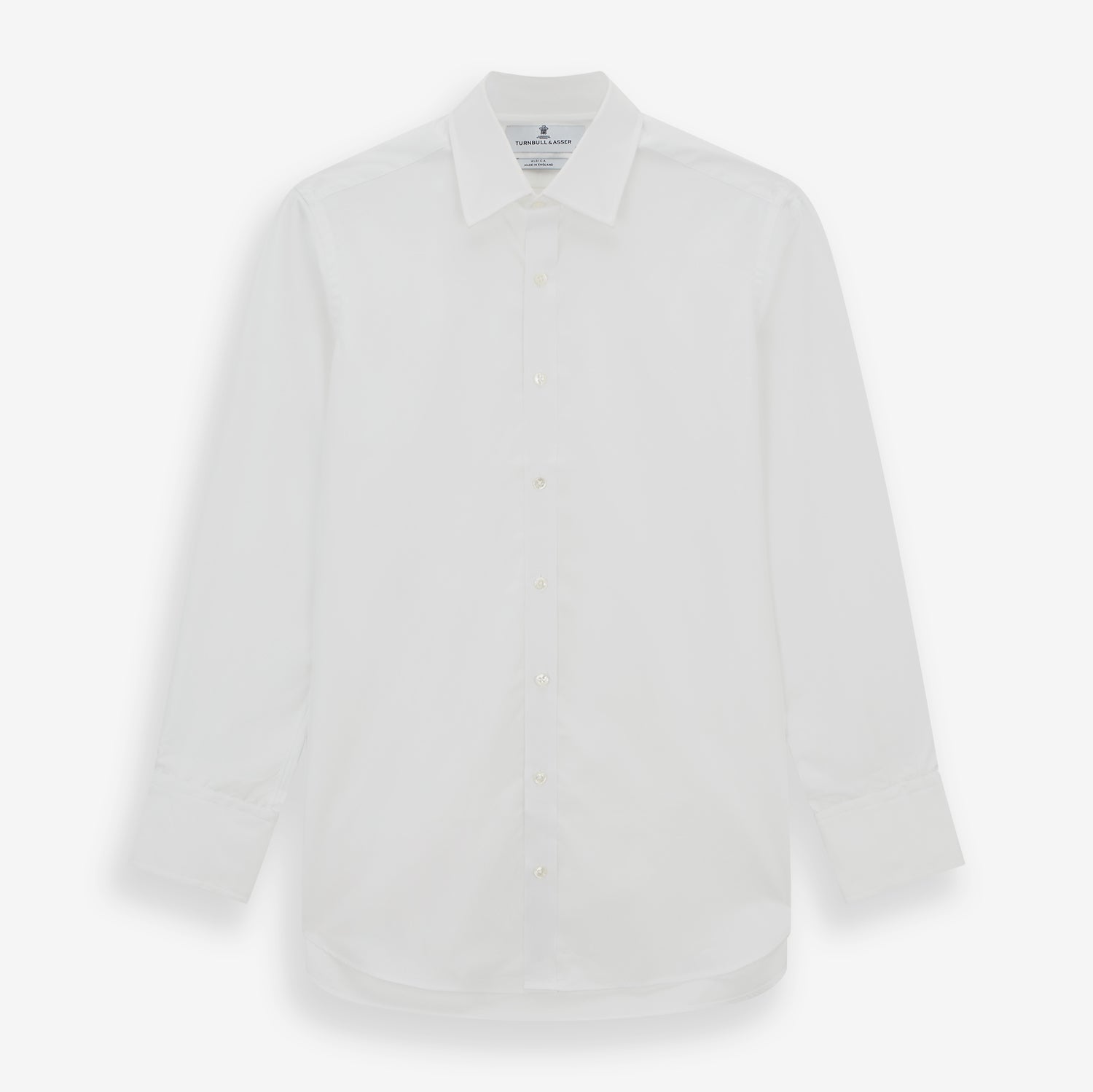 White West Indian Sea Island Cotton Shirt with T&A Collar and 3-Button Cuffs