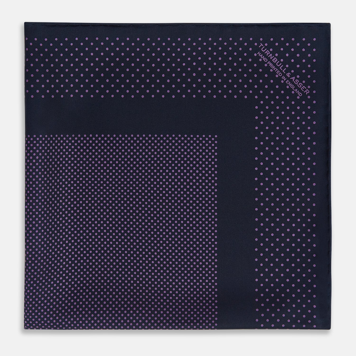 Image 3 of product Navy and Purple Dot Silk Pocket Square
