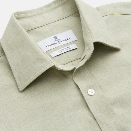 Soft Green Cashmerello Weekend Fit Finch Shirt
