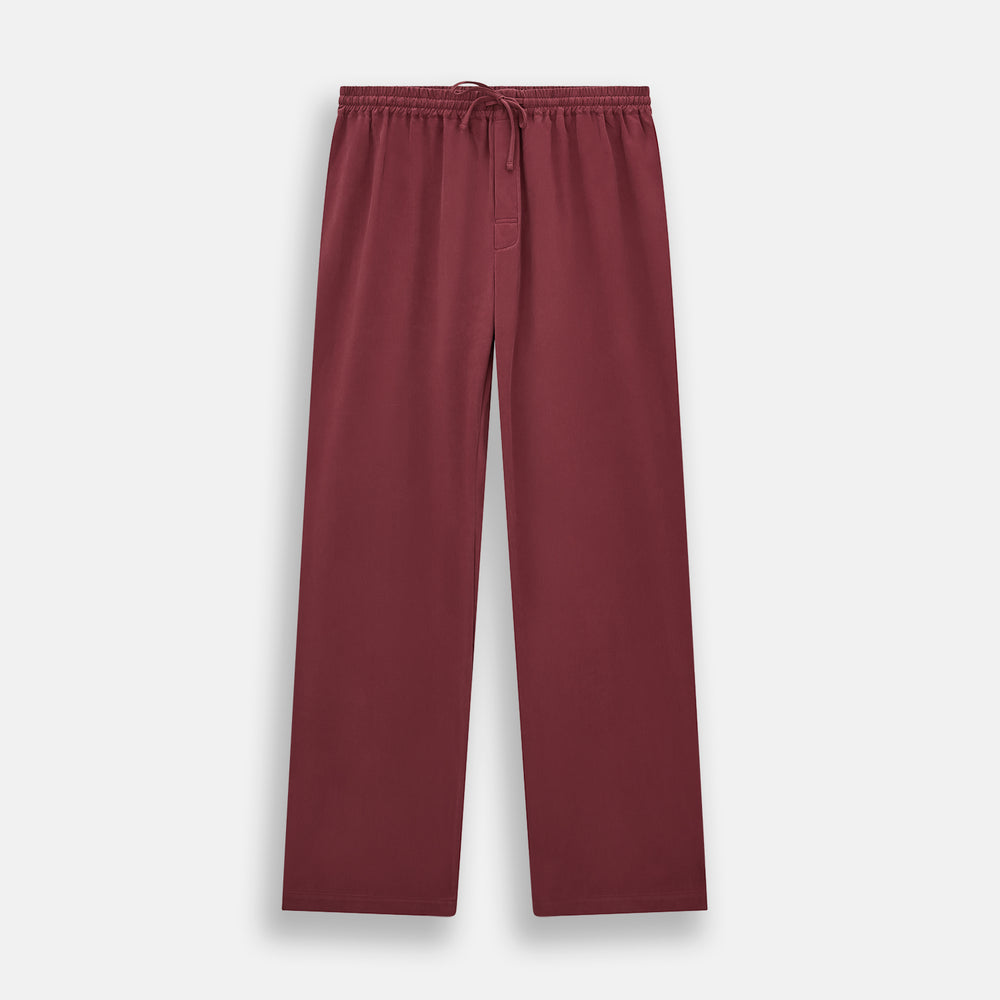 Burgundy Silk Pyjama Set