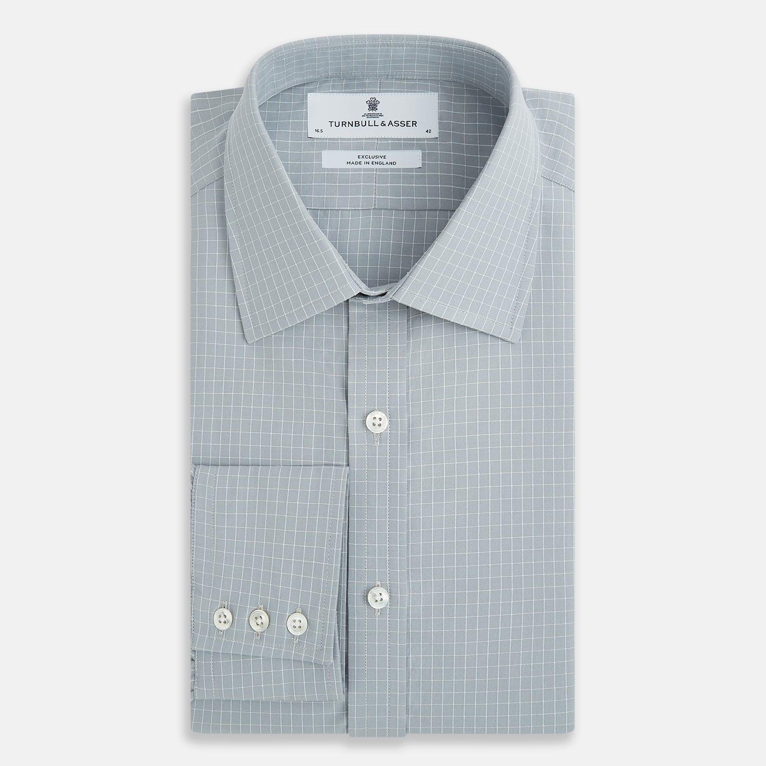 Pale Blue Fine Check Mayfair Shirt