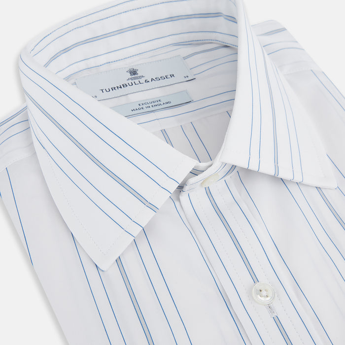 Pale Blue Multi Stripe Mayfair Shirt Image 1