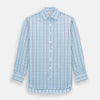 View 1 of product The Burgundy Multi Combination Check Mayfair Shirt by Turnbull & Asser features a classic check pattern and refined British craftsmanship, laid flat on a white background.