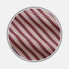 View 1 of product Close-up of BESPOKE FABRIC 1264 34 by Turnbull & Asser with diagonal maroon and white stripes, framed in a circle on a light background—ideal for custom shirts or trying monogram styles.