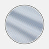 View 1 of product Close-up of Turnbull & Asser's NEW BESPOKE FABRIC 1275 33: light blue with thin white and pink diagonal stripes, perfect for custom shirts, shown in a circular frame on a white background.