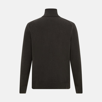 Brown Half-Zip Cashmere Jumper Image 2