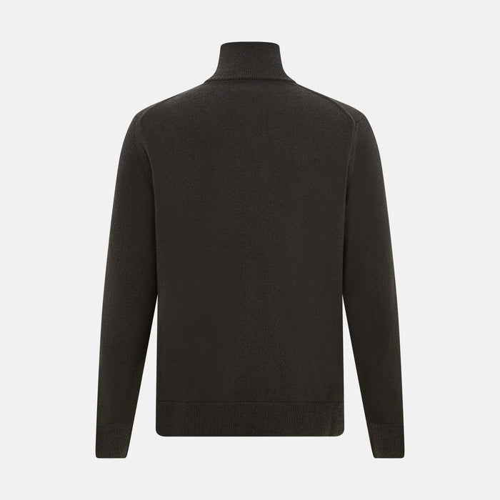 Brown Half-Zip Cashmere Jumper Image 2
