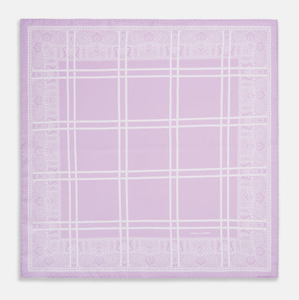 Lilac Paisley Bandana Patterned Silk Pocket Square Image 8