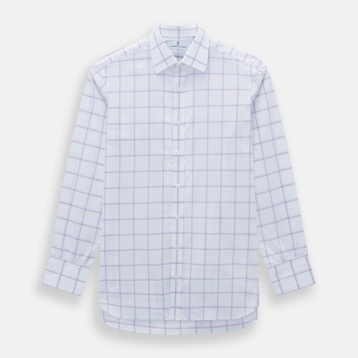 Lilac Grid Check Mayfair Shirt