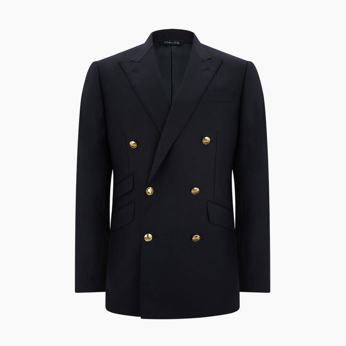 Navy Double Breasted Classic Blazer Image 4