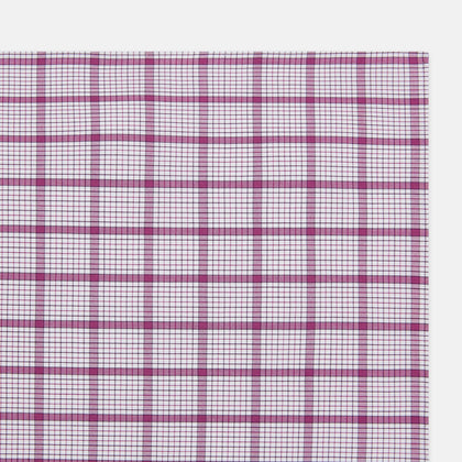 Hand Rolled Purple Graph Overlay Check Handkerchief