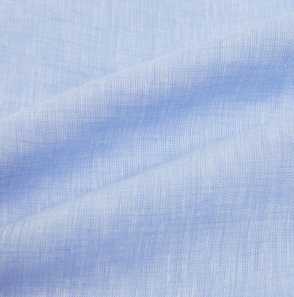 PALE BLUE LINEN MAYFAIR SHIRT Image 5