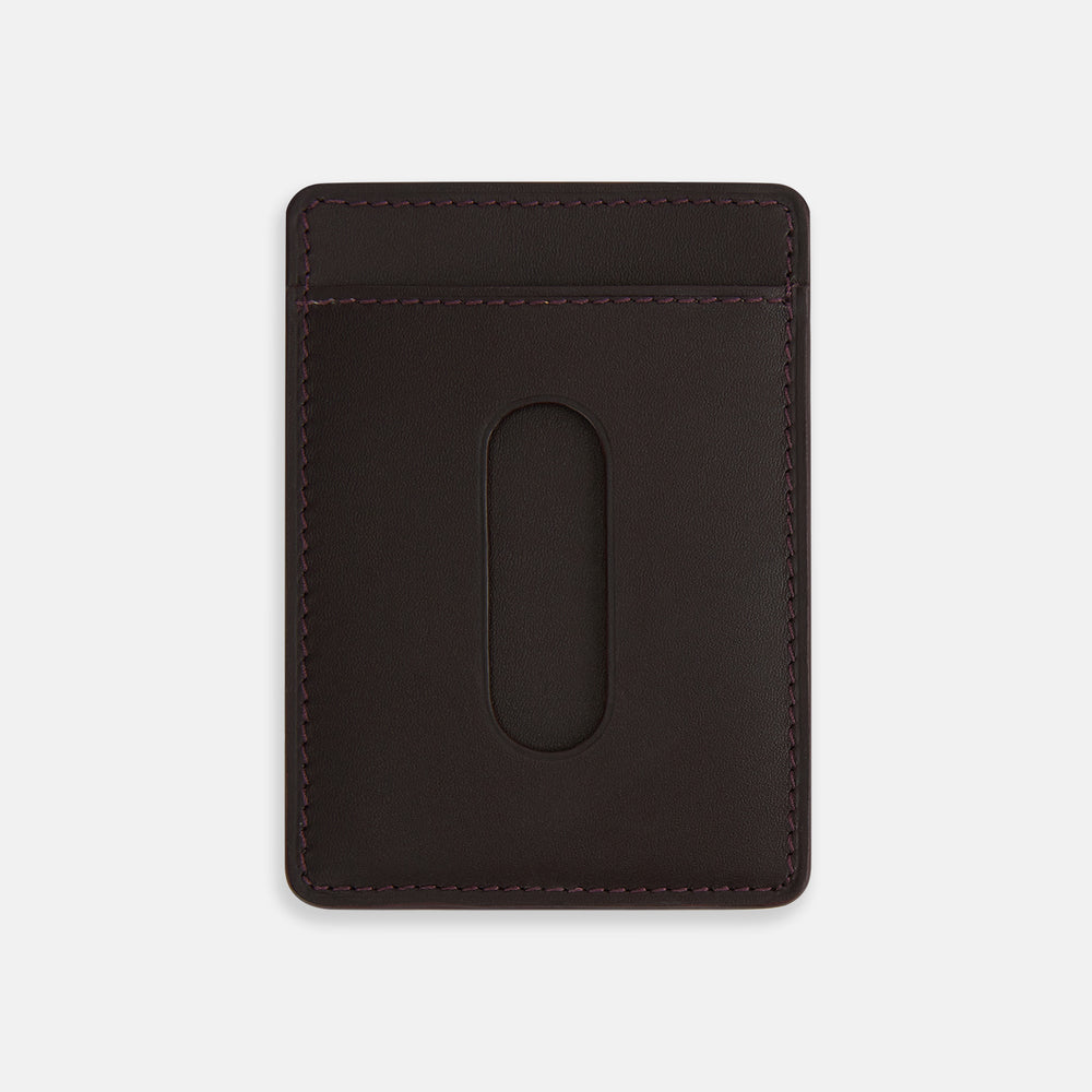 Burgundy Two-slot Card Case