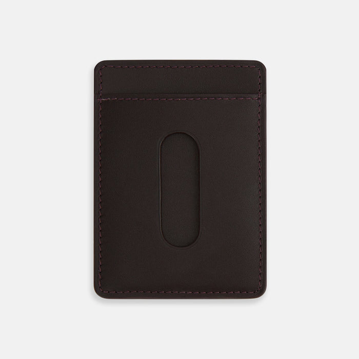 Burgundy Two-slot Card Case Image 1