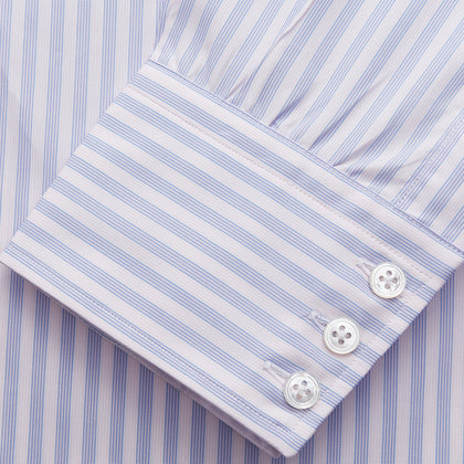 Lilac Stripe Cotton Regular Fit Mayfair Shirt