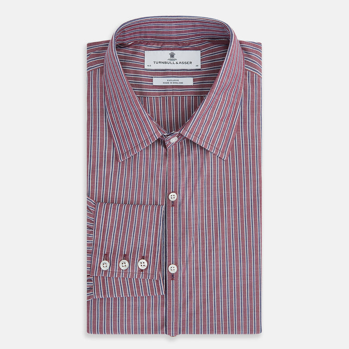 Wine Ticking Stripe Westminster Shirt Image 4