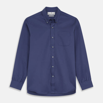 Blue Piece Dyed Weekend Fit Suffolk Shirt