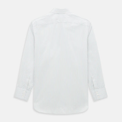 Turquoise and Red Ticking Stripe Windsor Shirt Image 2