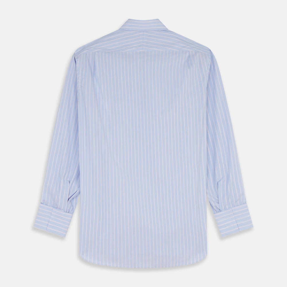Blue Multi Stripe Cotton Regular Fit Whitby Shirt