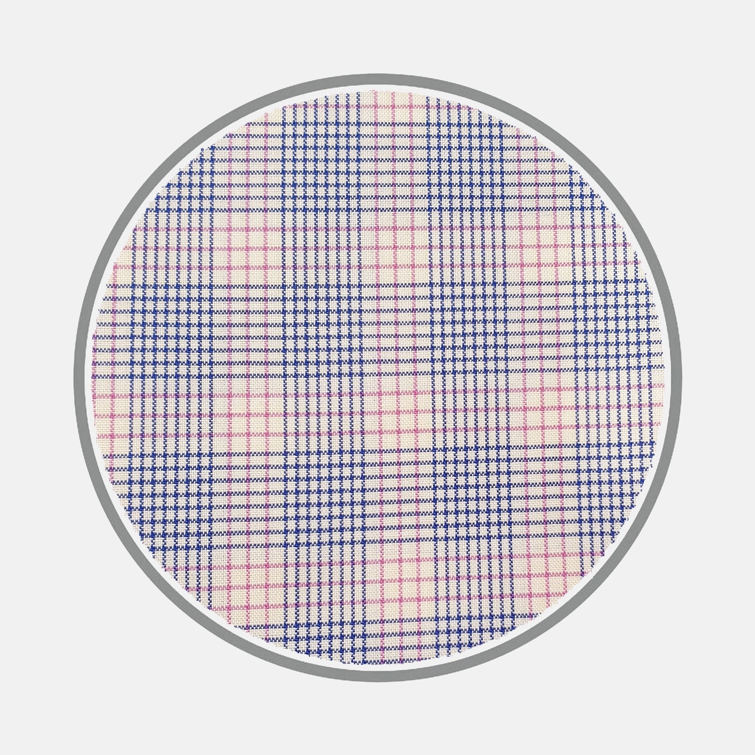 Blue and Pink Multi Check Silverline Cotton Fabric