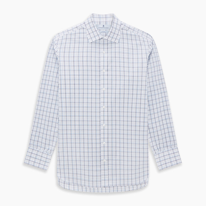 Purple and Blue Multi Check Mayfair Shirt Image 5