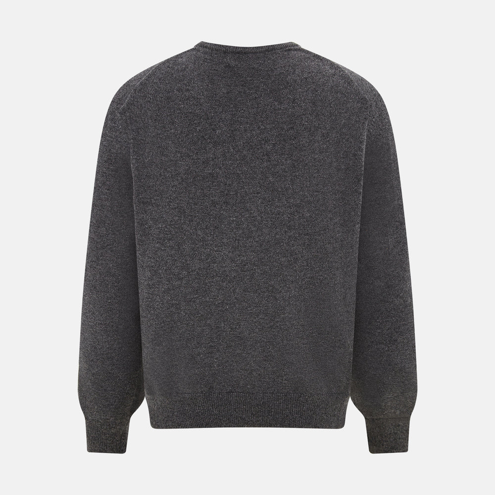 Charcoal Grey Cashmere V-neck Jumper – Turnbull Asser