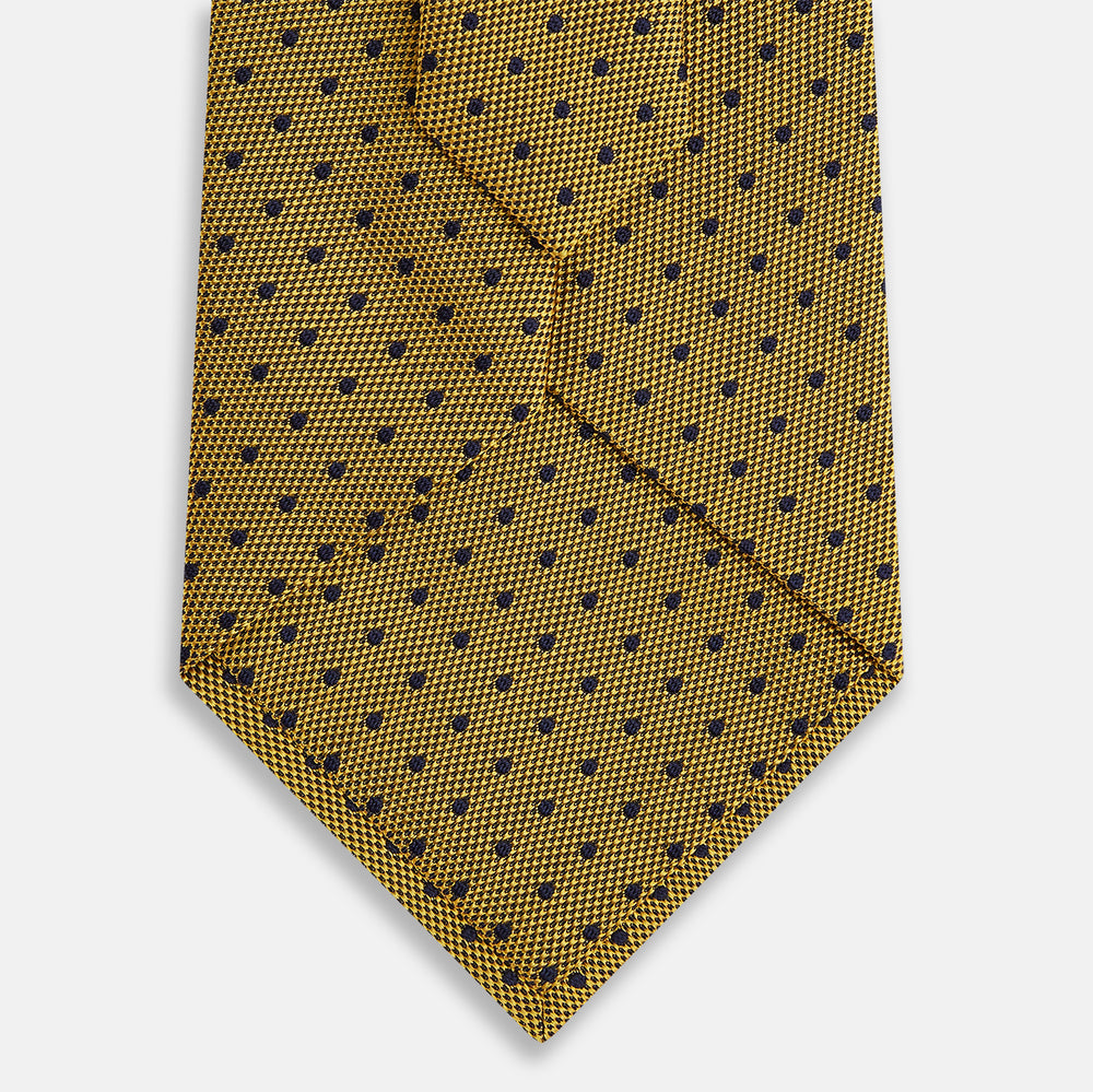 Purple and yellow Micro Dot Silk Tie