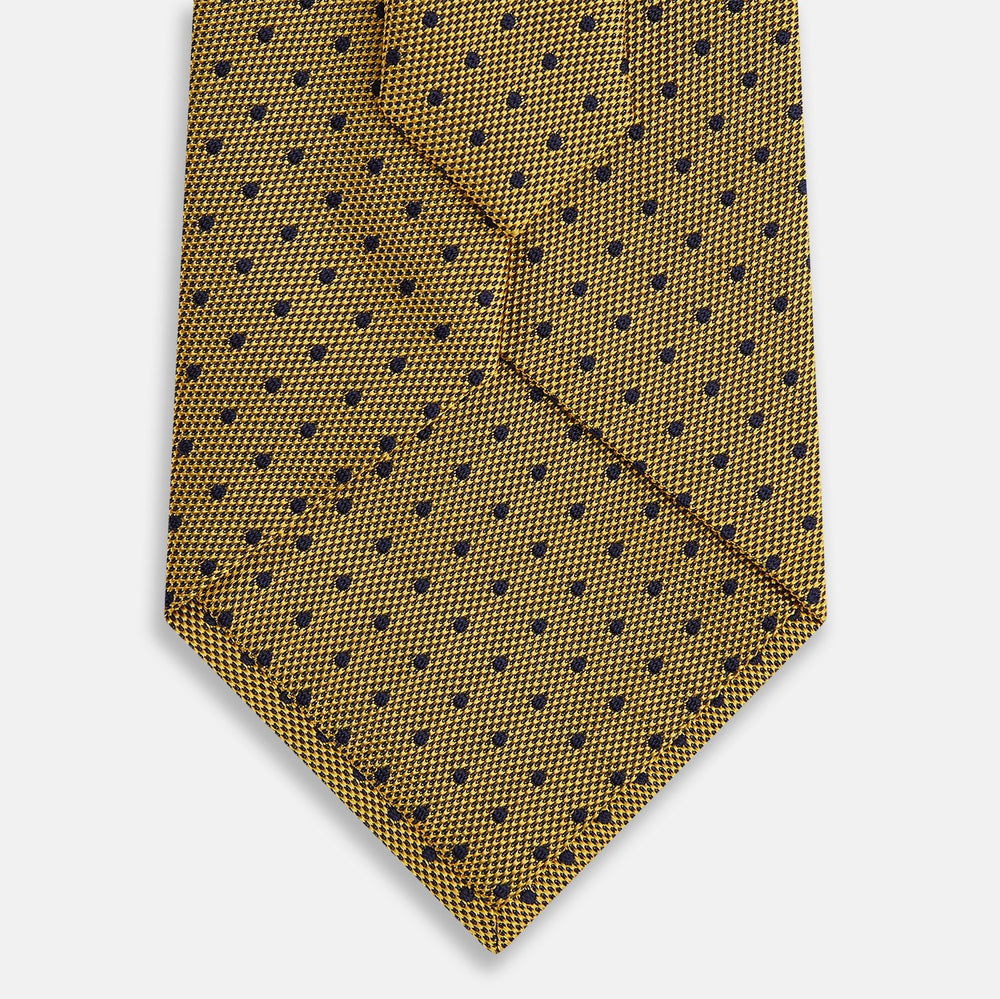 Purple and yellow Micro Dot Silk Tie