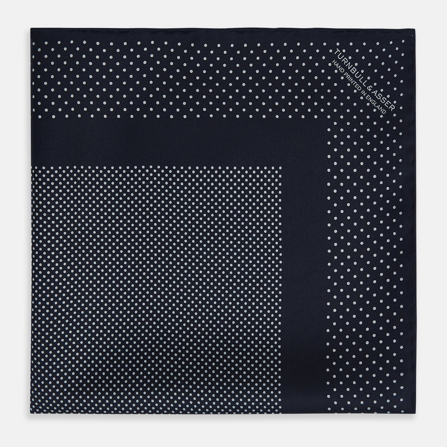 Image 3 of product Navy and Grey Dot Silk Pocket Square