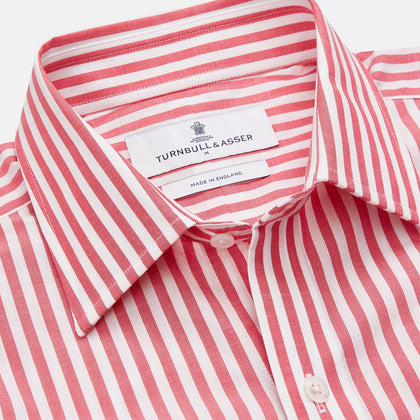 Pink Candy Stripe Cotton Weekend Fit Finch Shirt