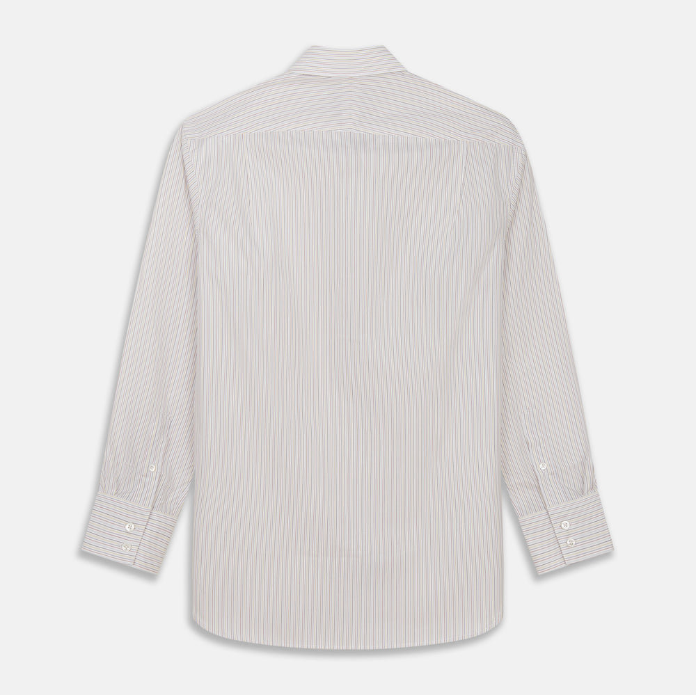 Red Multi Stripe Tailored Fit Shelton Shirt