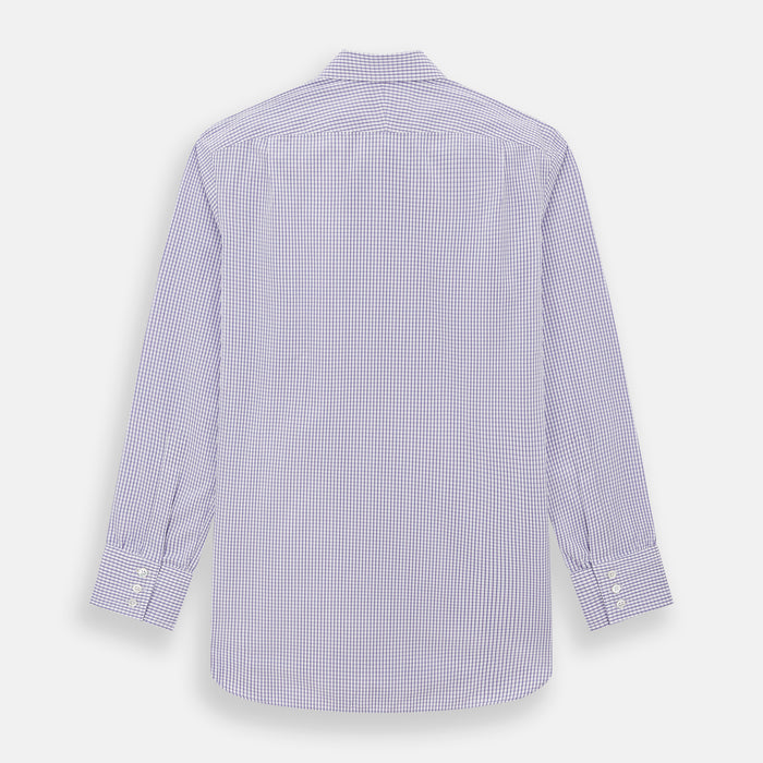 Purple Micro Shadow Check Mayfair Shirt Image 2
