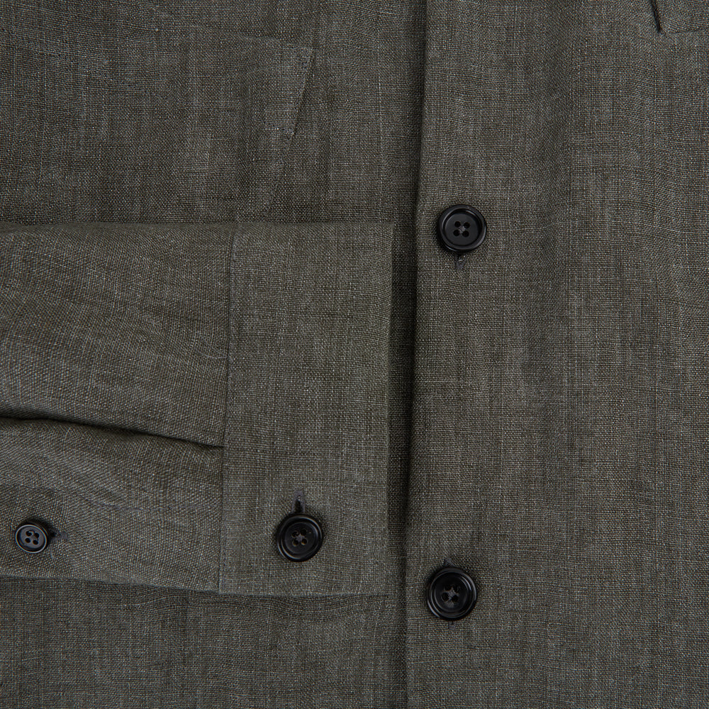 Olive Linen Holland Shacket