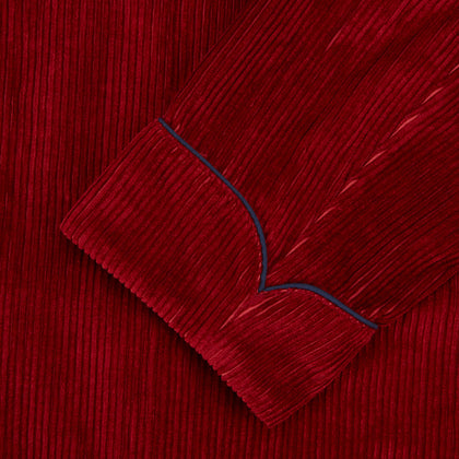 Burgundy Linen & Cotton Cord Gown