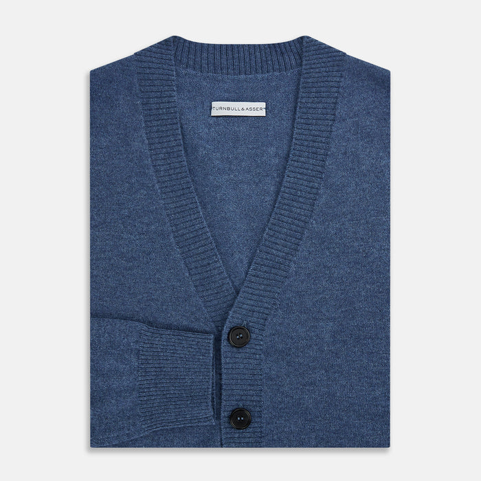 Blue Cashmere Cardigan Image 3
