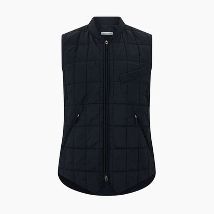 Navy Quilted Gilet Image 4