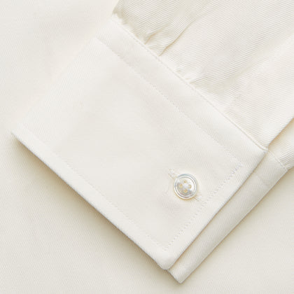 Cream Weekend Fit Hayne Shirt With Dorset Collar And 1-Button Cuffs Image 3