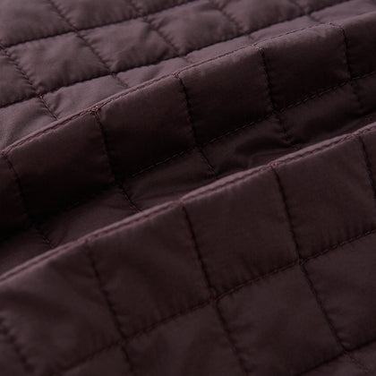 Burgundy Double-Breasted Quilted Gilet Image 3