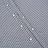 View 7 of product The Turnbull & Asser Grey Ticking Stripe Westminster Shirt features thin vertical grey stripes and a classic collar, showcased against a plain white background.