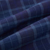 View 4 of product The Turnbull & Asser Navy and Purple Plaid Check Padded Gilet is sleeveless, has a front zipper, two zippered side pockets, a small chest pocket, and is shown on a plain white background.