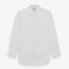 View 1 of product The Turnbull & Asser White West Indian Sea Island Cotton Shirt features a T&A collar and 3-button cuffs, crafted from luxury cotton and displayed on a plain white background.