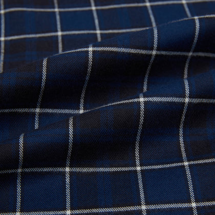Navy and White Check Windsor Shirt Image 7