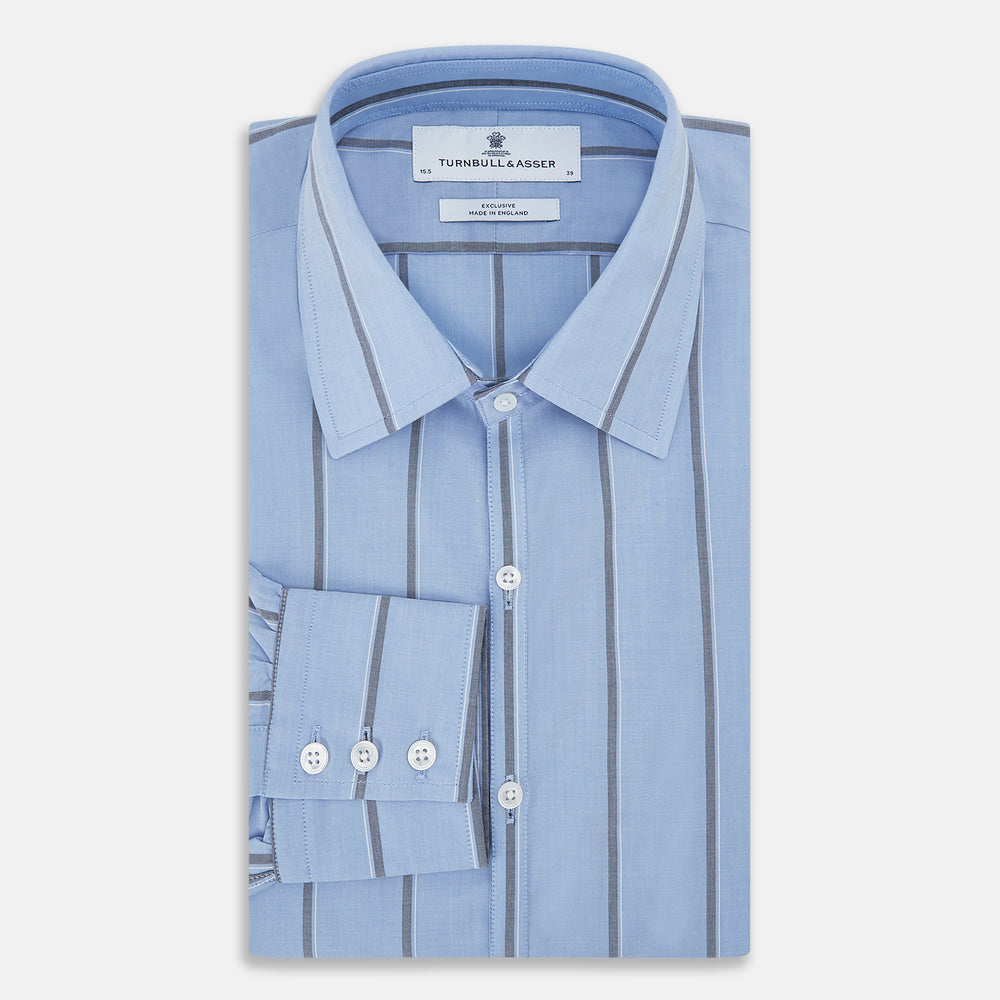 Sky Blue Track Stripe Westminster Shirt