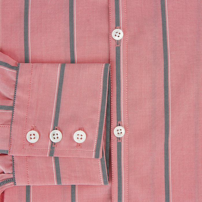 Coral Pink Track Stripe Westminster Shirt Image 3